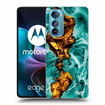 Picasee silikonowe czarne etui na Motorola Edge 30 - Goldsky