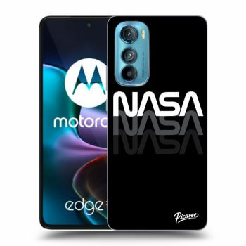 Picasee silikonowe czarne etui na Motorola Edge 30 - NASA Triple