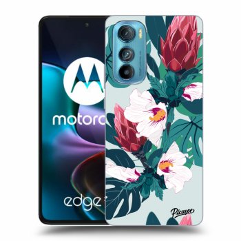 Picasee silikonowe przeźroczyste etui na Motorola Edge 30 - Rhododendron