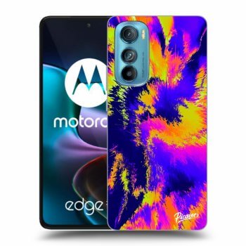 Picasee silikonowe czarne etui na Motorola Edge 30 - Burn