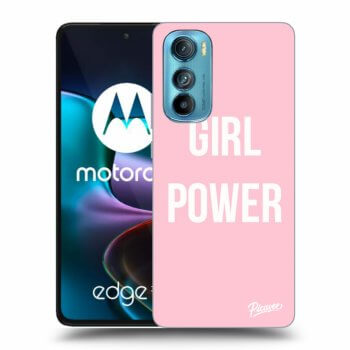 Picasee silikonowe czarne etui na Motorola Edge 30 - Girl power