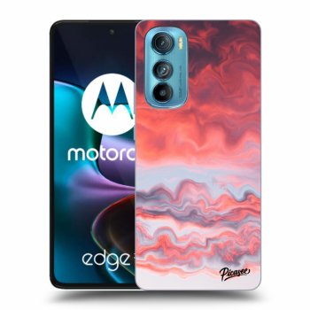 Picasee silikonowe czarne etui na Motorola Edge 30 - Sunset