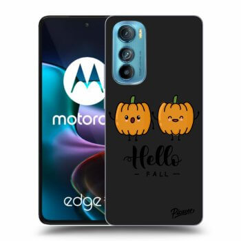 Picasee silikonowe czarne etui na Motorola Edge 30 - Hallo Fall