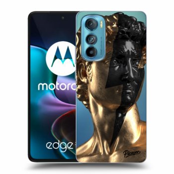 Picasee silikonowe przeźroczyste etui na Motorola Edge 30 - Wildfire - Gold