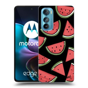 Picasee silikonowe czarne etui na Motorola Edge 30 - Melone