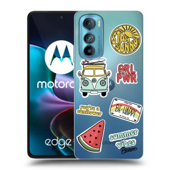 Picasee silikonowe przeźroczyste etui na Motorola Edge 30 - Summer