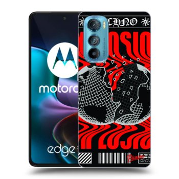 Picasee silikonowe czarne etui na Motorola Edge 30 - EXPLOSION