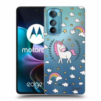 Picasee silikonowe przeźroczyste etui na Motorola Edge 30 - Unicorn star heaven