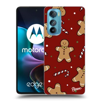 Picasee silikonowe czarne etui na Motorola Edge 30 - Gingerbread 2