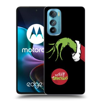 Picasee silikonowe czarne etui na Motorola Edge 30 - Grinch