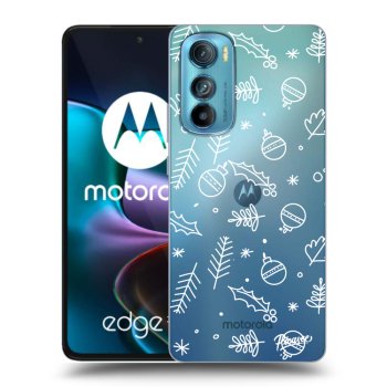 Picasee silikonowe przeźroczyste etui na Motorola Edge 30 - Mistletoe