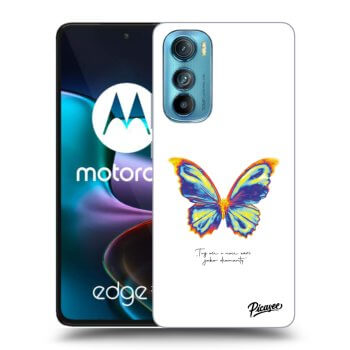 Picasee silikonowe przeźroczyste etui na Motorola Edge 30 - Diamanty White