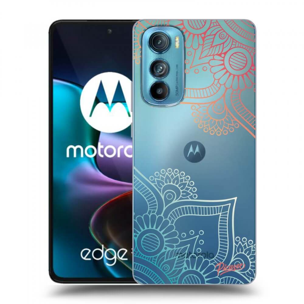 Picasee silikonowe przeźroczyste etui na Motorola Edge 30 - Flowers pattern