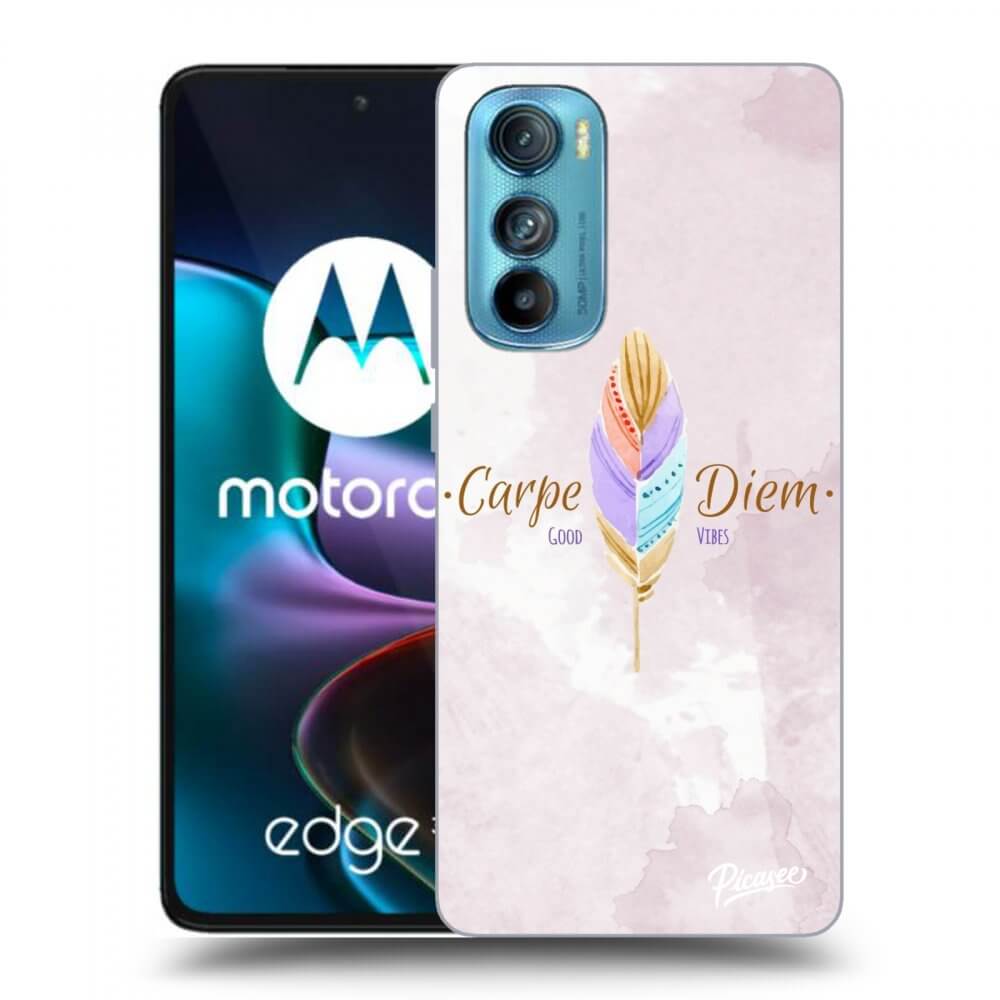 Picasee silikonowe przeźroczyste etui na Motorola Edge 30 - Carpe Diem