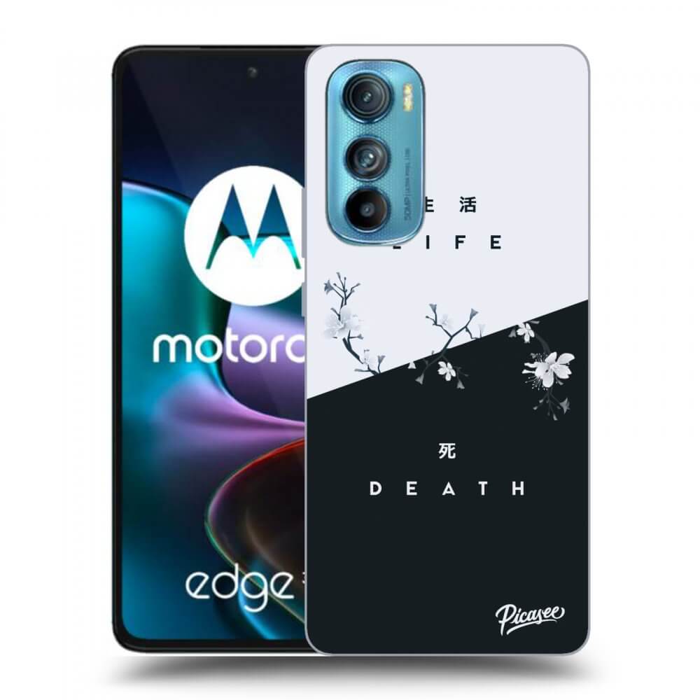 Picasee silikonowe czarne etui na Motorola Edge 30 - Life - Death