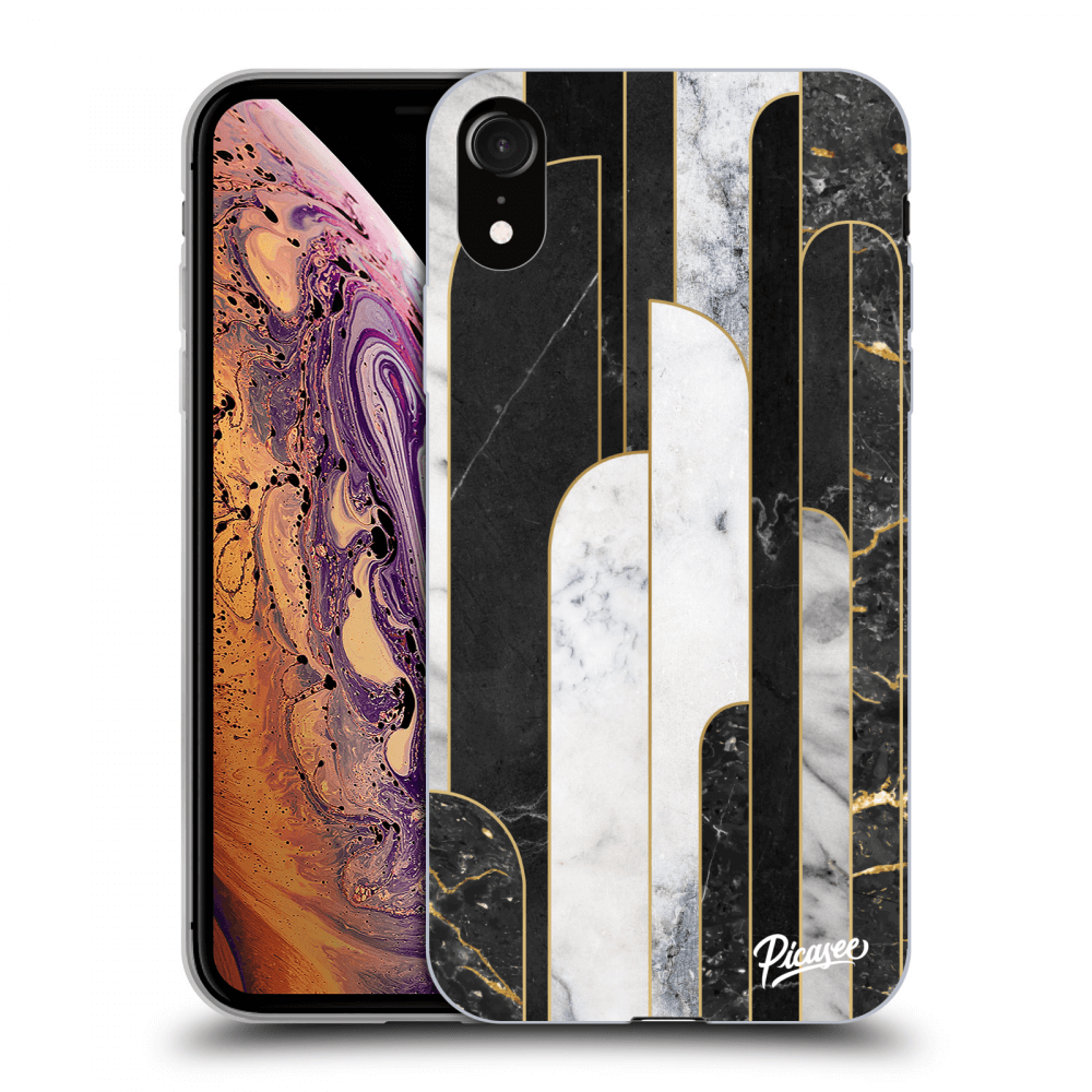 Picasee ULTIMATE CASE pro Apple iPhone XR - Black & White tile