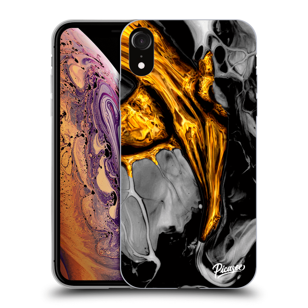 Picasee ULTIMATE CASE pro Apple iPhone XR - Black Gold