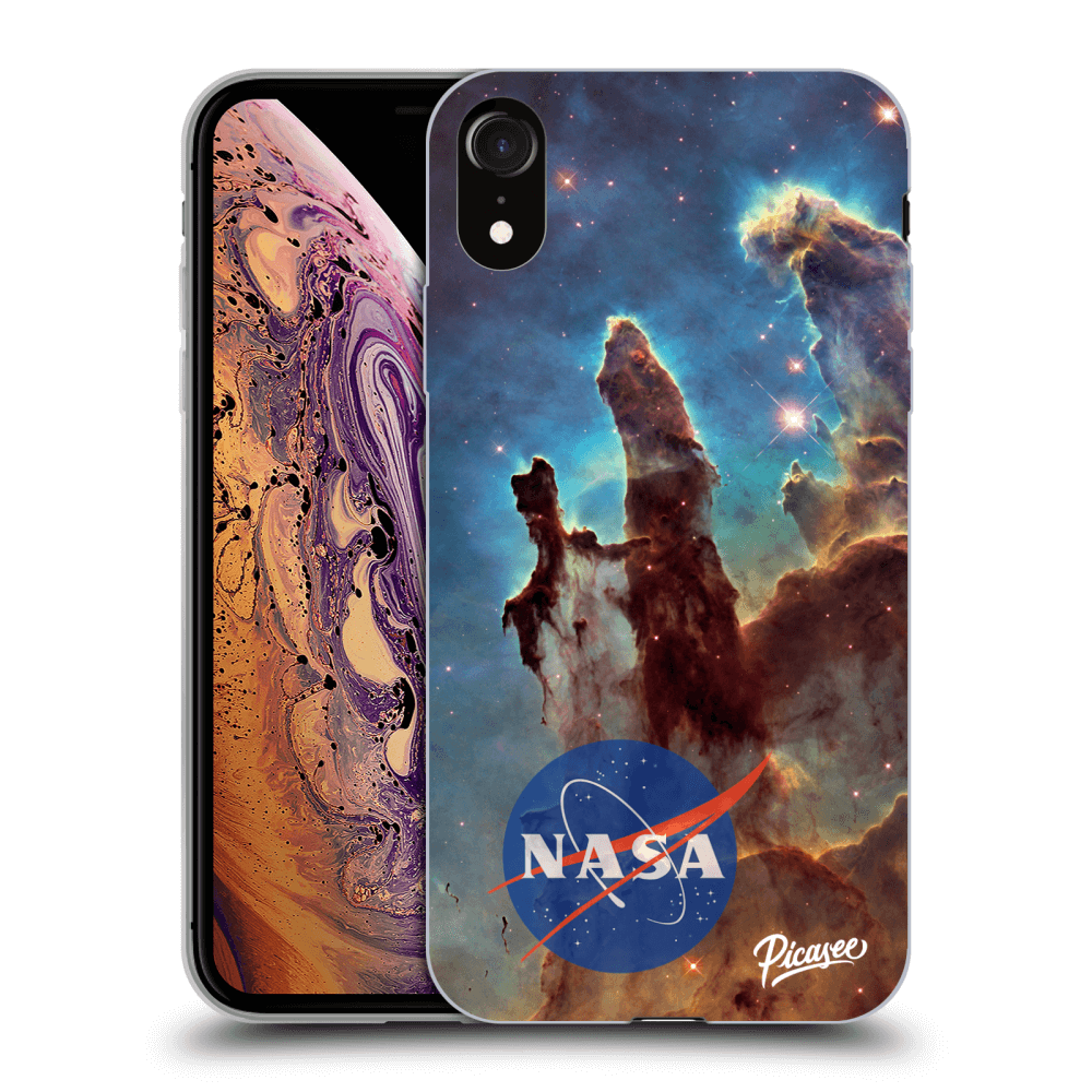 Picasee silikonowe przeźroczyste etui na Apple iPhone XR - Eagle Nebula