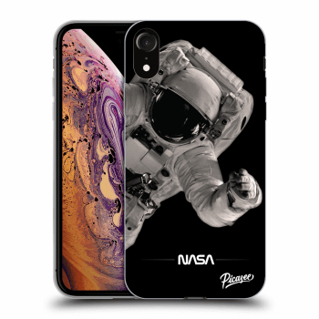 Picasee silikonowe czarne etui na Apple iPhone XR - Astronaut Big