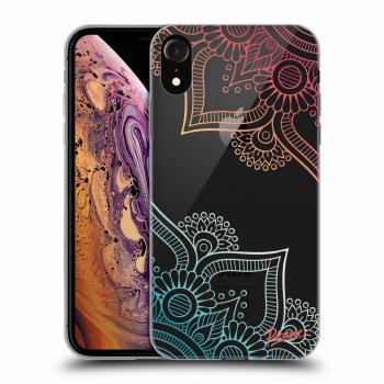 Picasee silikonowe przeźroczyste etui na Apple iPhone XR - Flowers pattern