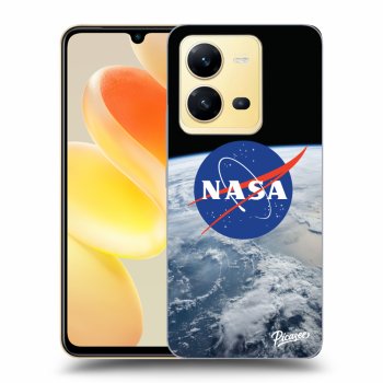 Picasee silikonowe czarne etui na Vivo X80 Lite - Nasa Earth