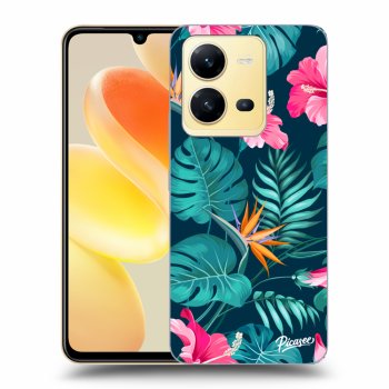 Etui na Vivo X80 Lite - Pink Monstera