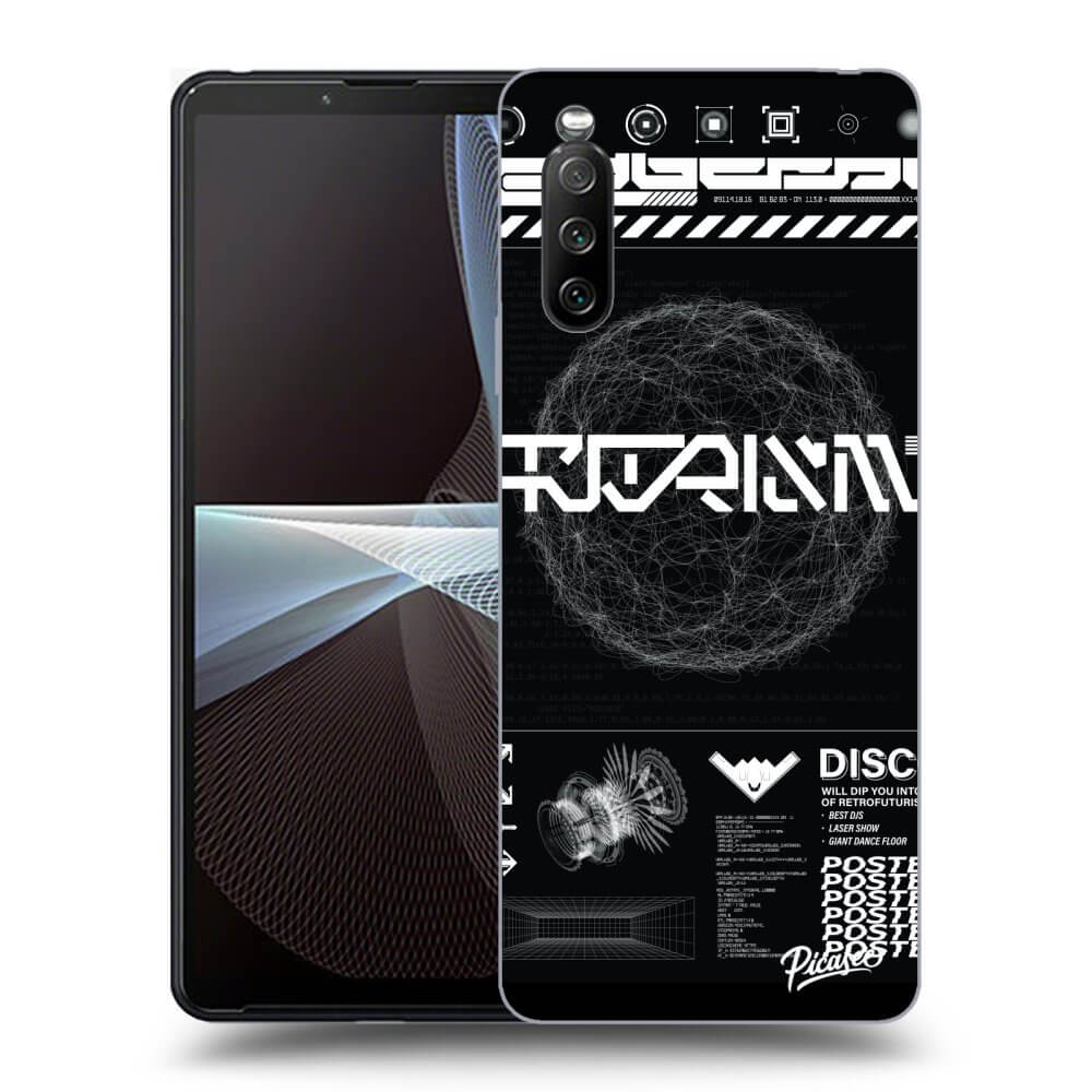 Picasee silikonowe czarne etui na Sony Xperia 10 III - BLACK DISCO