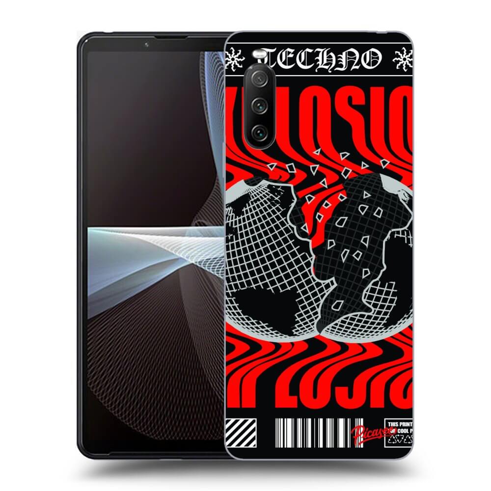 Picasee silikonowe czarne etui na Sony Xperia 10 III - EXPLOSION