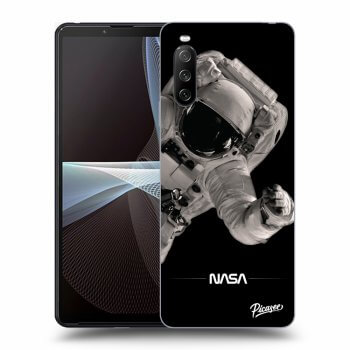 Picasee silikonowe czarne etui na Sony Xperia 10 III - Astronaut Big