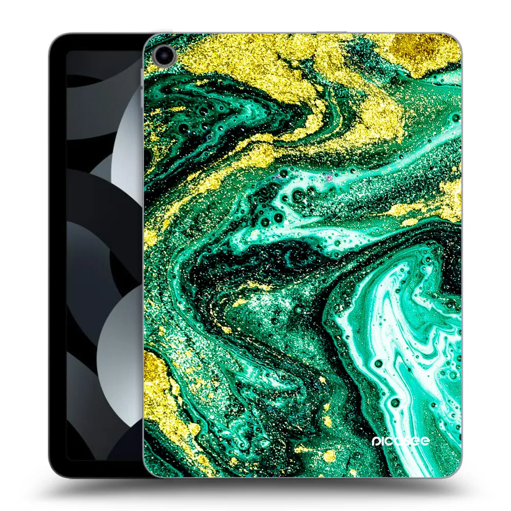 Picasee silikonowe przeźroczyste etui na Apple iPad Pro 11" 2019 (1.gen.) - Green Gold