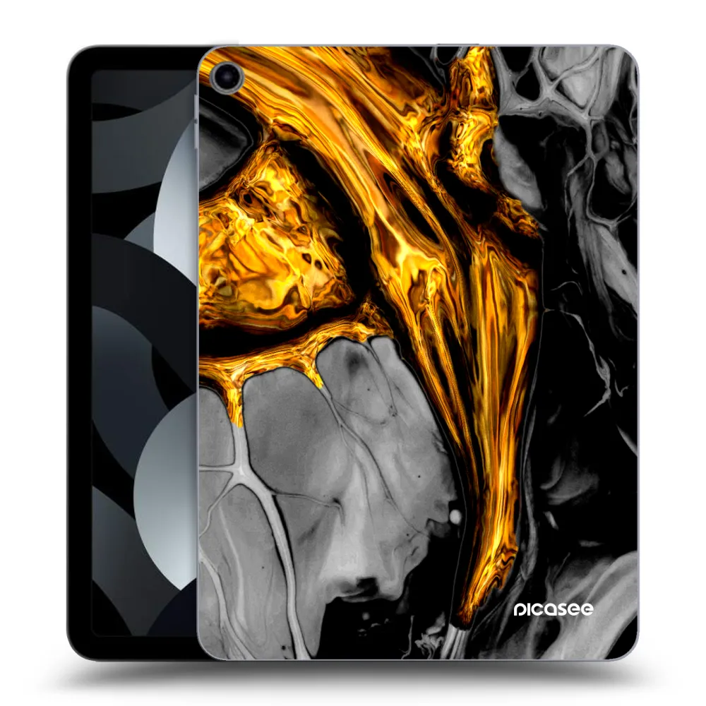 Picasee silikonowe przeźroczyste etui na Apple iPad Pro 11" 2019 (1.gen.) - Black Gold
