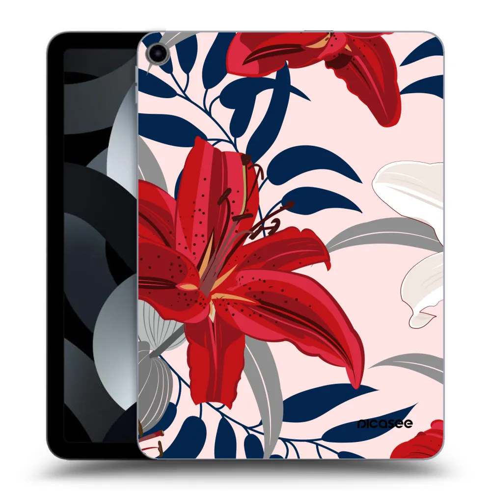 Picasee silikonowe przeźroczyste etui na Apple iPad Pro 11" 2019 (1.gen.) - Red Lily