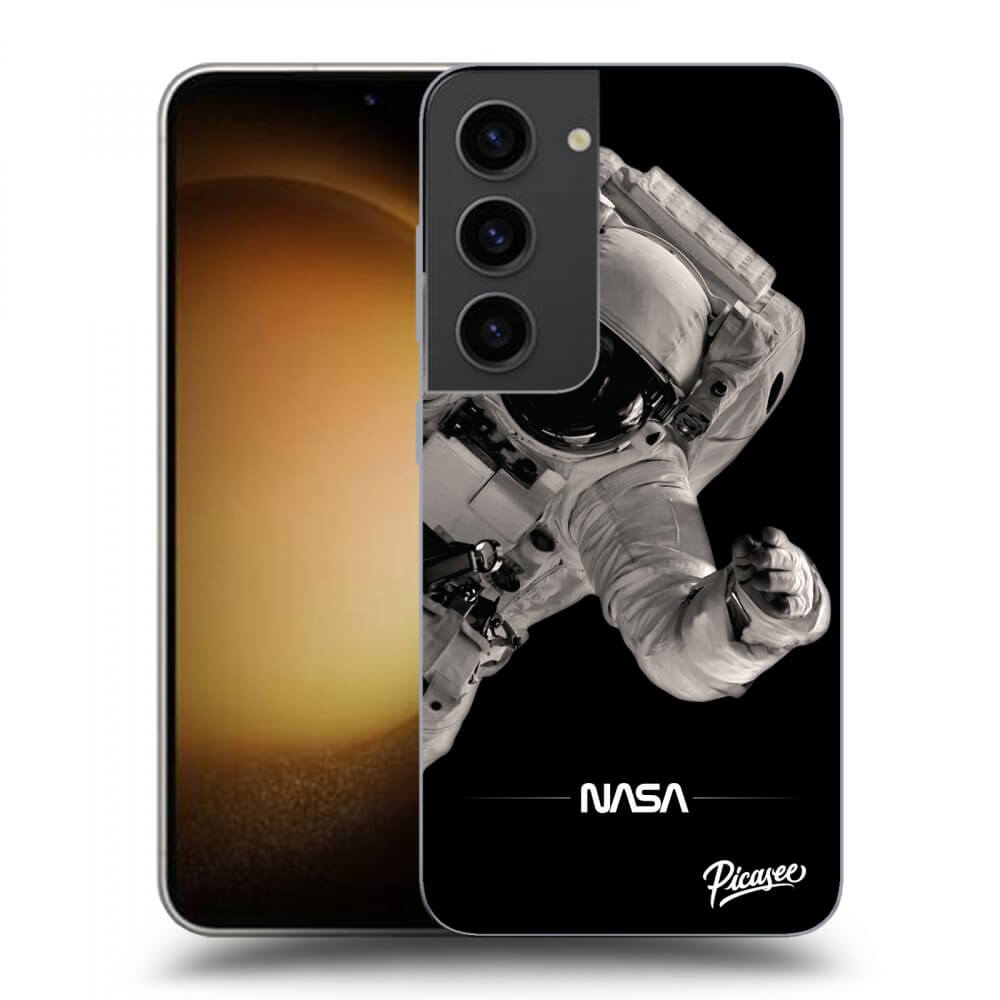 Picasee silikonowe czarne etui na Samsung Galaxy S23 5G - Astronaut Big