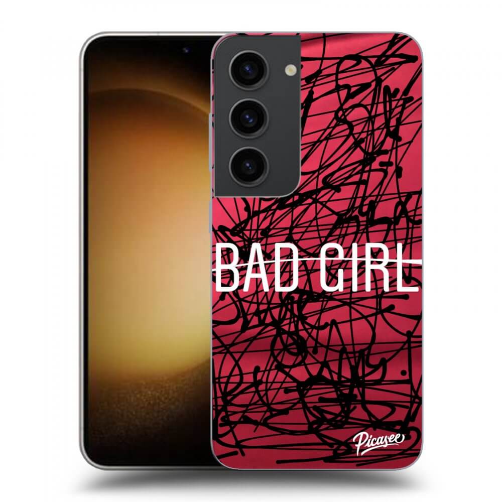 Picasee silikonowe czarne etui na Samsung Galaxy S23 5G - Bad girl
