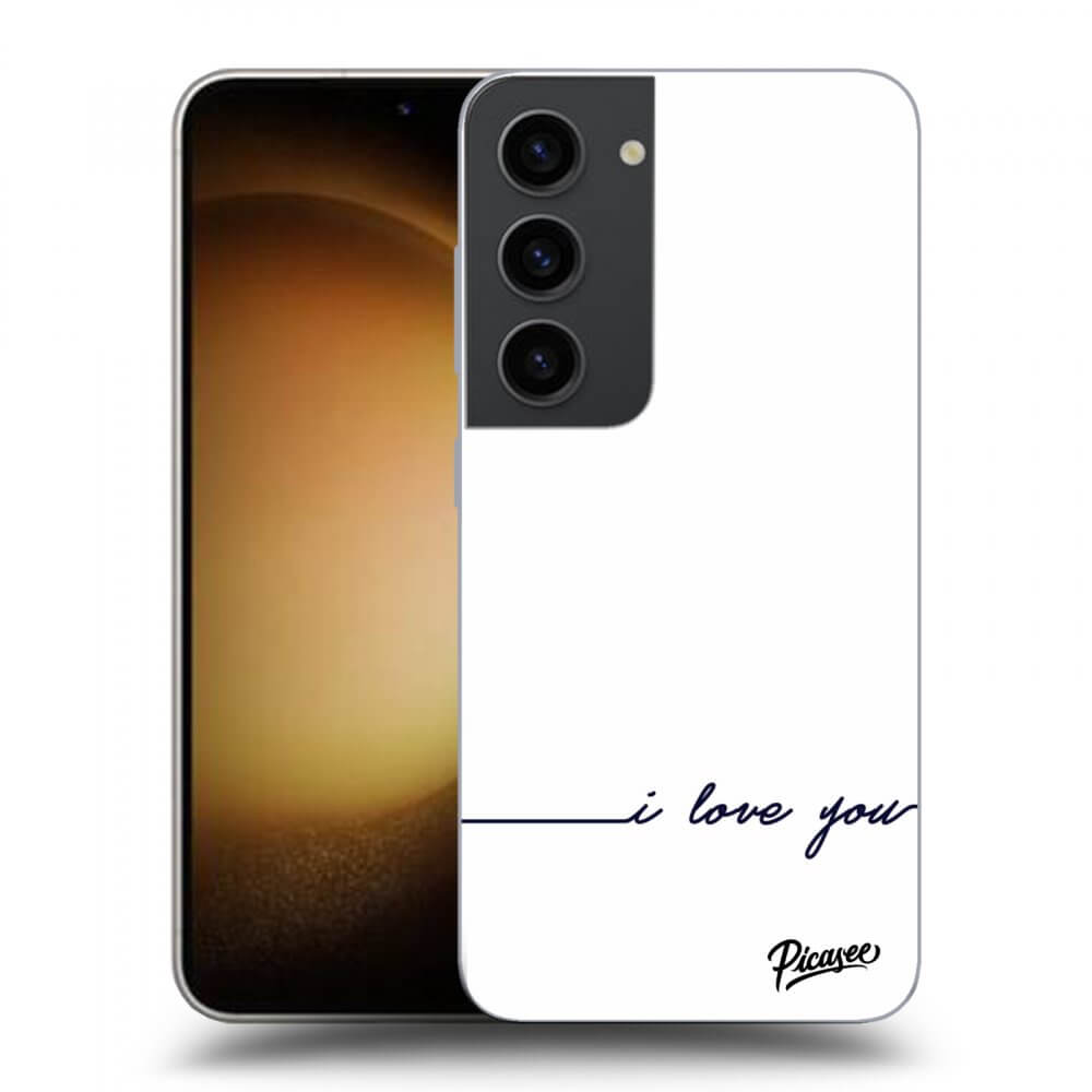 Picasee silikonowe czarne etui na Samsung Galaxy S23 5G - I love you
