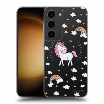 Picasee silikonowe przeźroczyste etui na Samsung Galaxy S23 5G - Unicorn star heaven
