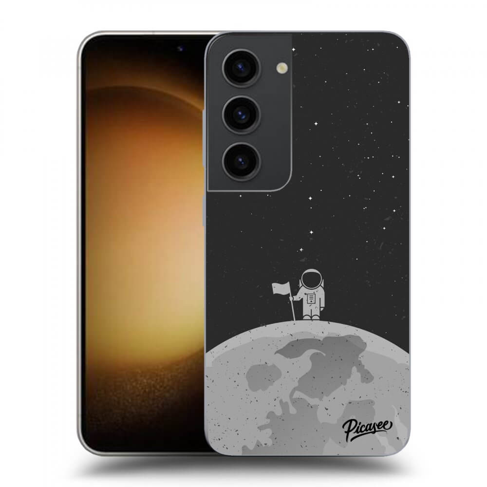 Picasee silikonowe czarne etui na Samsung Galaxy S23 5G - Astronaut