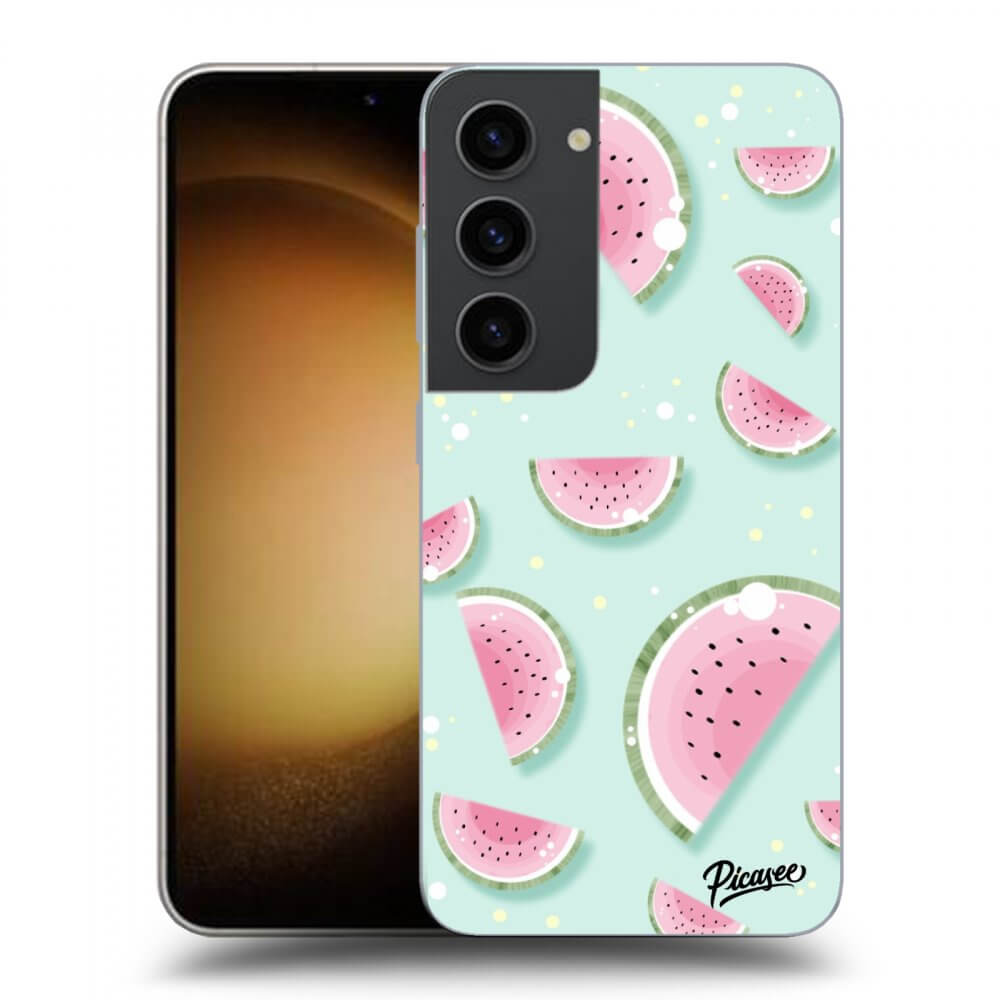 Picasee silikonowe przeźroczyste etui na Samsung Galaxy S23 5G - Watermelon 2