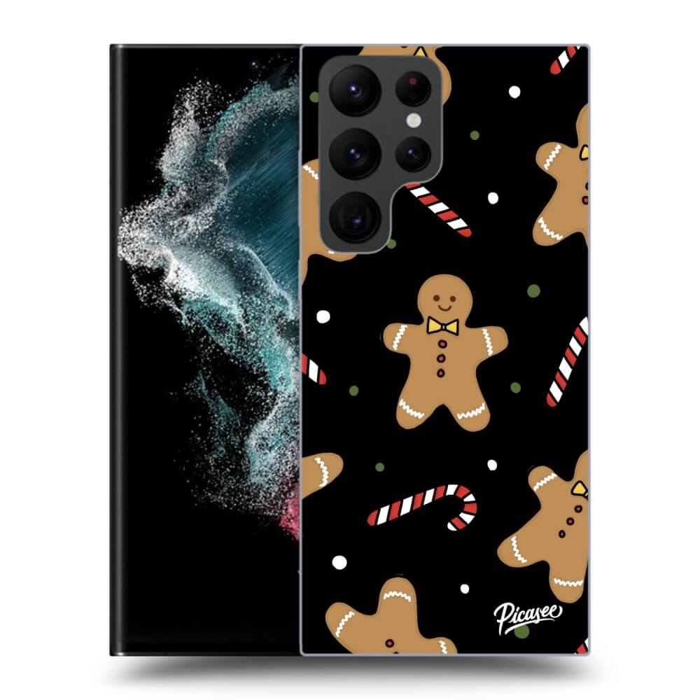 Picasee silikonowe czarne etui na Samsung Galaxy S23 Ultra 5G - Gingerbread
