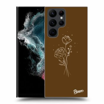 Etui na Samsung Galaxy S23 Ultra 5G - Brown flowers