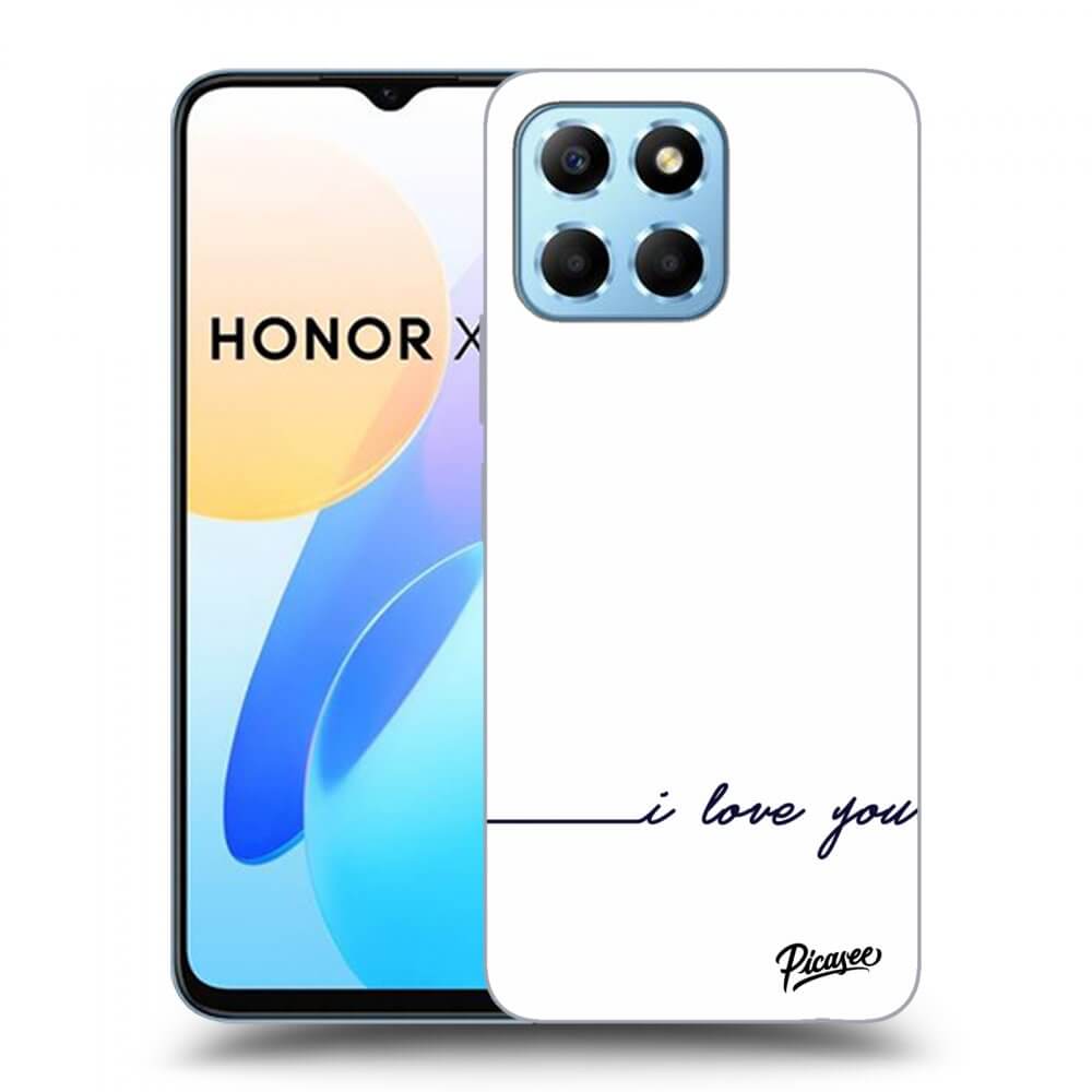 Picasee silikonowe przeźroczyste etui na Honor X8 5G - I love you