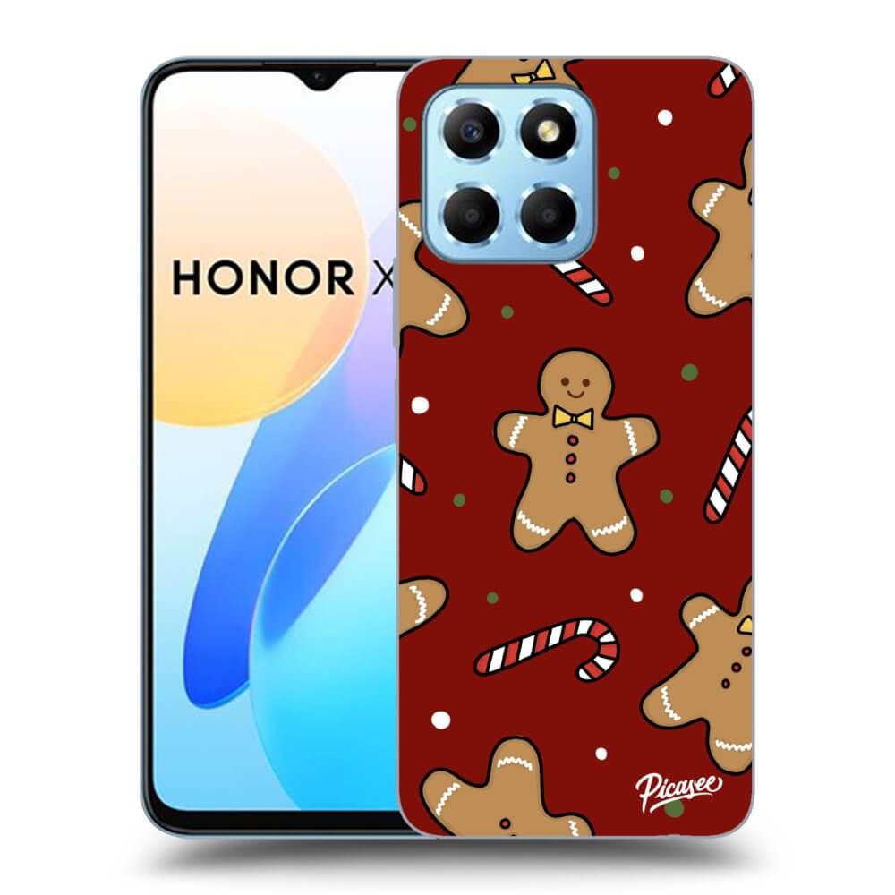 Picasee silikonowe czarne etui na Honor X8 5G - Gingerbread 2