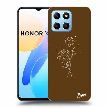 Etui na Honor X8 5G - Brown flowers