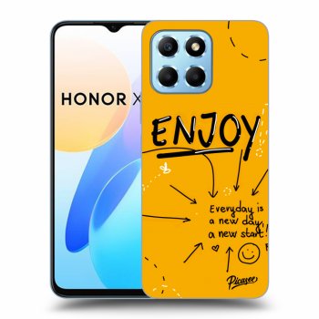 Picasee silikonowe czarne etui na Honor X8 5G - Enjoy