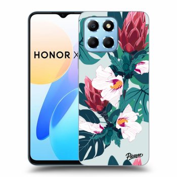 Picasee silikonowe przeźroczyste etui na Honor X8 5G - Rhododendron