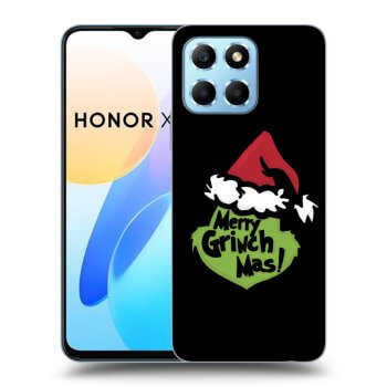 Picasee silikonowe czarne etui na Honor X8 5G - Grinch 2