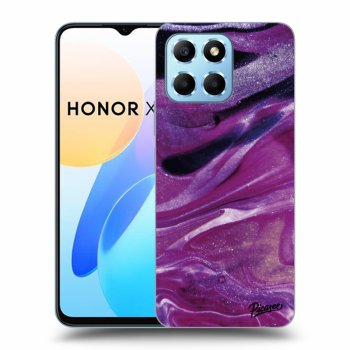 Etui na Honor X8 5G - Purple glitter