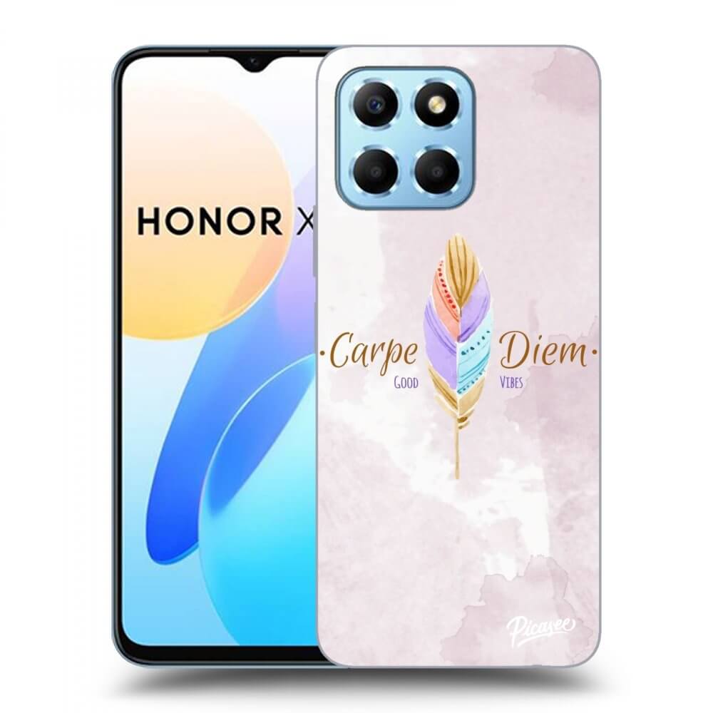 Picasee silikonowe przeźroczyste etui na Honor X8 5G - Carpe Diem