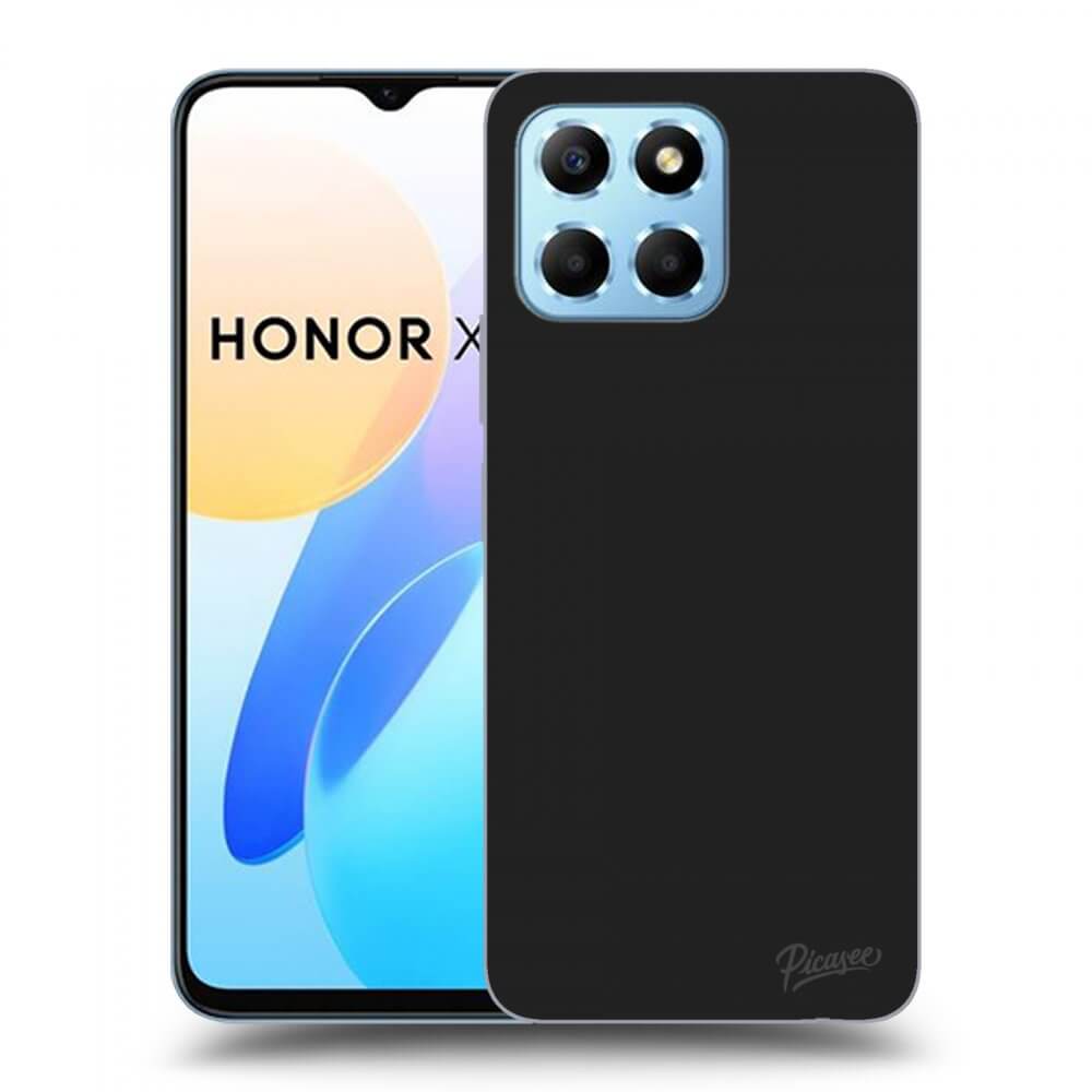 Picasee silikonowe czarne etui na Honor X8 5G - Clear