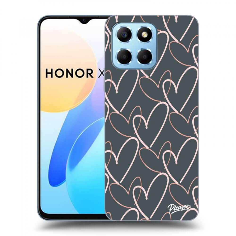 Picasee silikonowe przeźroczyste etui na Honor X8 5G - Lots of love